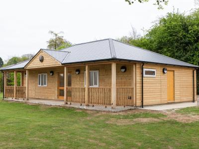 Pic 20. 13.2m x 7.2m Cricket Pavilion with fully hipped slate roof